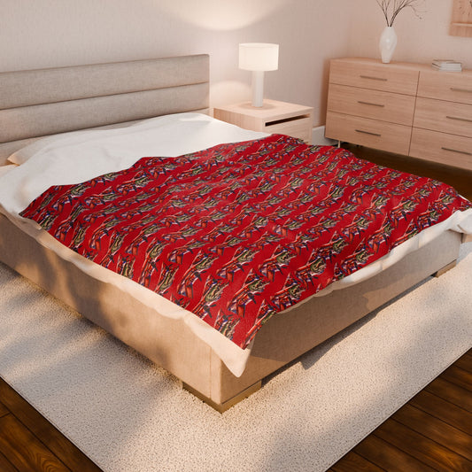 Plush Blanket - Bombardilo Crocodilo Design