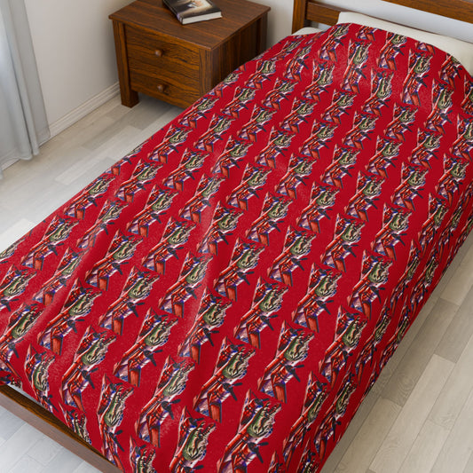 Plush Blanket - Bombardilo Crocodilo Design